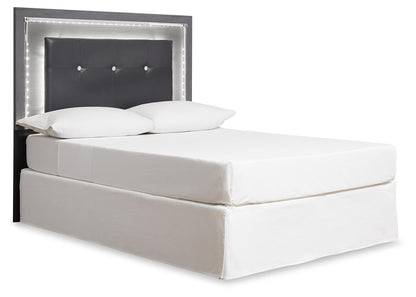 Lodanna Full Upholstered Panel Headboard Bed with Mirrored Dresser