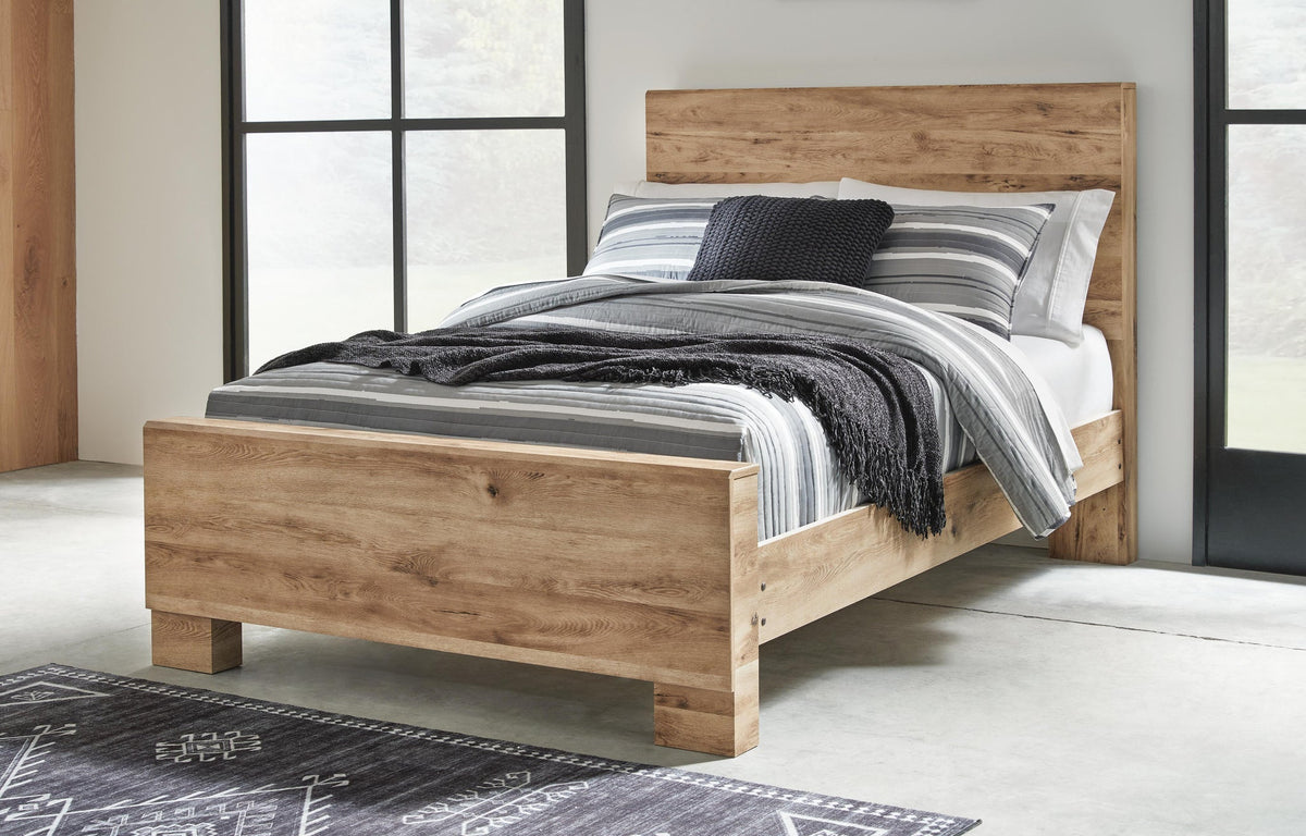 Hyanna Full Panel Bed, Dresser and Mirror
