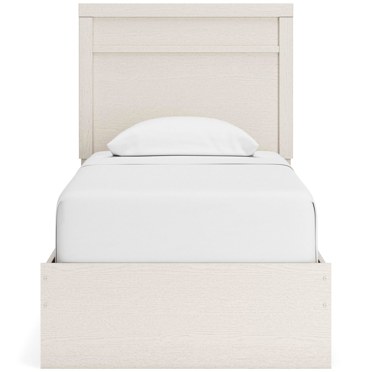 Stelsie Twin Panel Bed with Mirrored Dresser