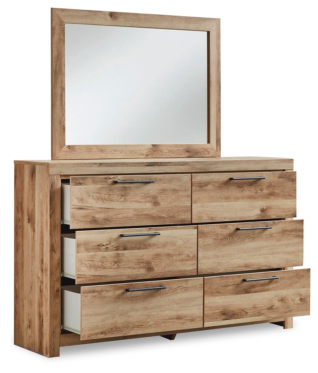 Hyanna Queen Panel Storage Bed, Dresser and Mirror