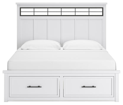 Ashbryn King Panel Storage Bed, Dresser and Mirror