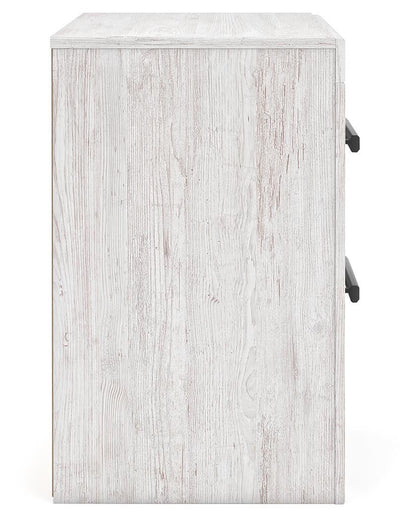 Cayboni King Panel Bed with Mirrored Dresser and Nightstand