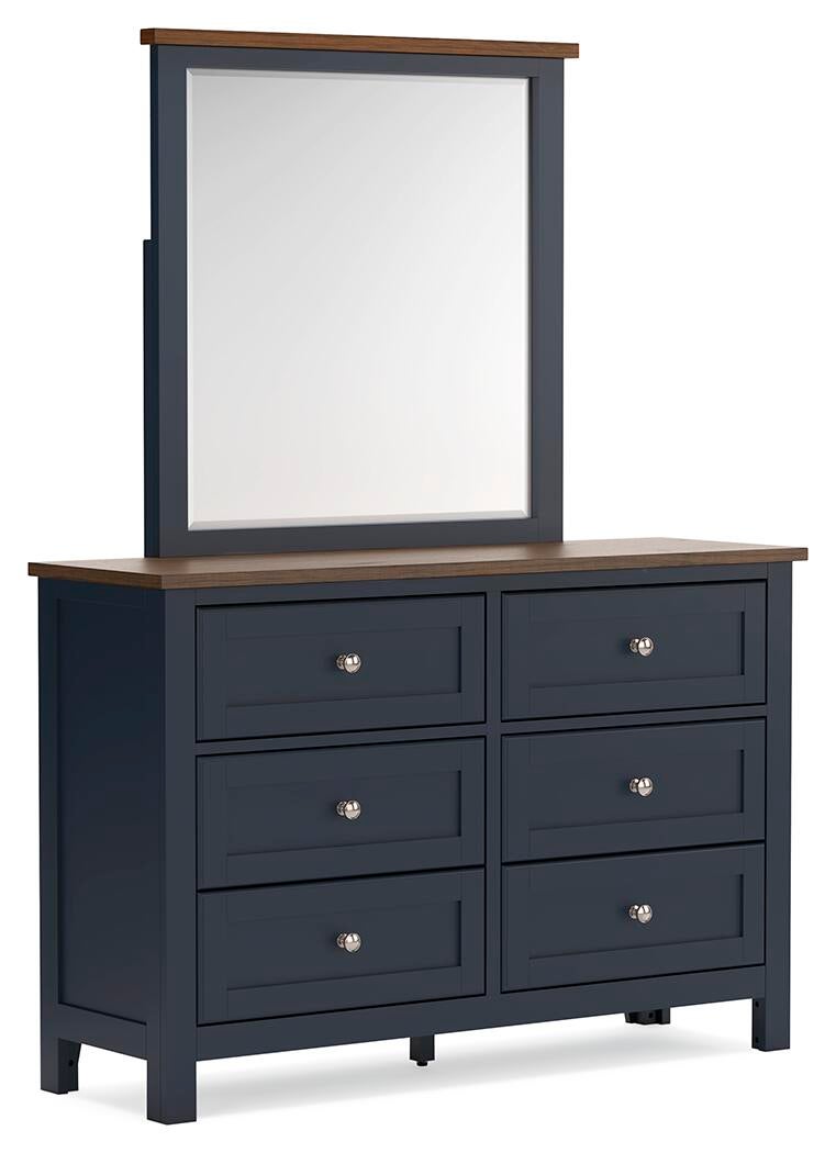 Landocken Full Panel Headboard, Dresser and Mirror