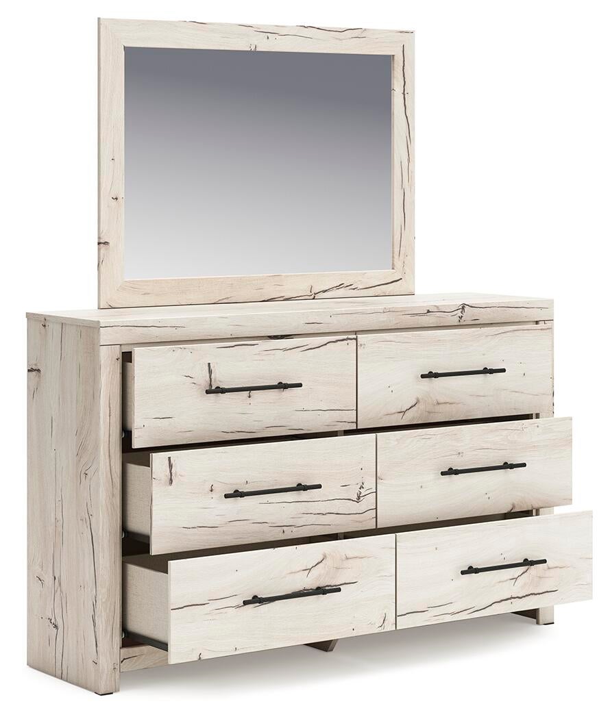 Lawroy King Panel Headboard, Dresser, Mirror and Nightstand