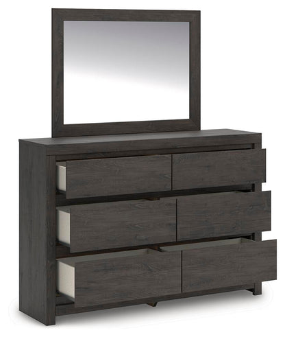 Parlayon Queen Panel Storage Bed, Dresser and Mirror