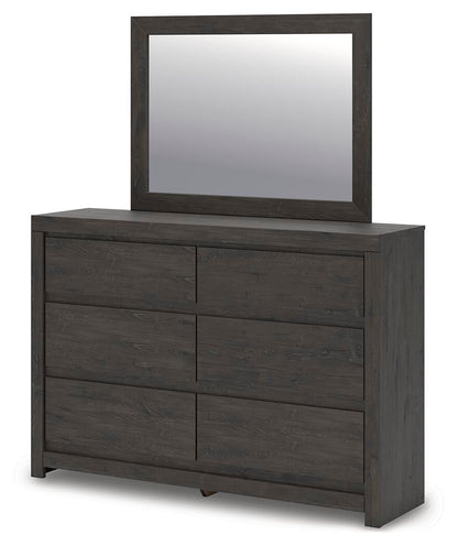 Parlayon Queen Panel Storage Bed, Dresser, Mirror and Nightstand
