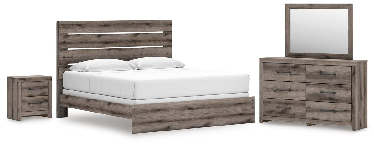 Urbanoore King Panel Bed, Dresser, Mirror and Nightstand