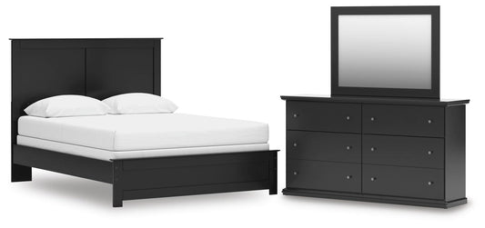 Maribel Queen Panel Bed, Dresser and Mirror