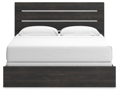 Delmorta King Panel Bed, Dresser and Mirror