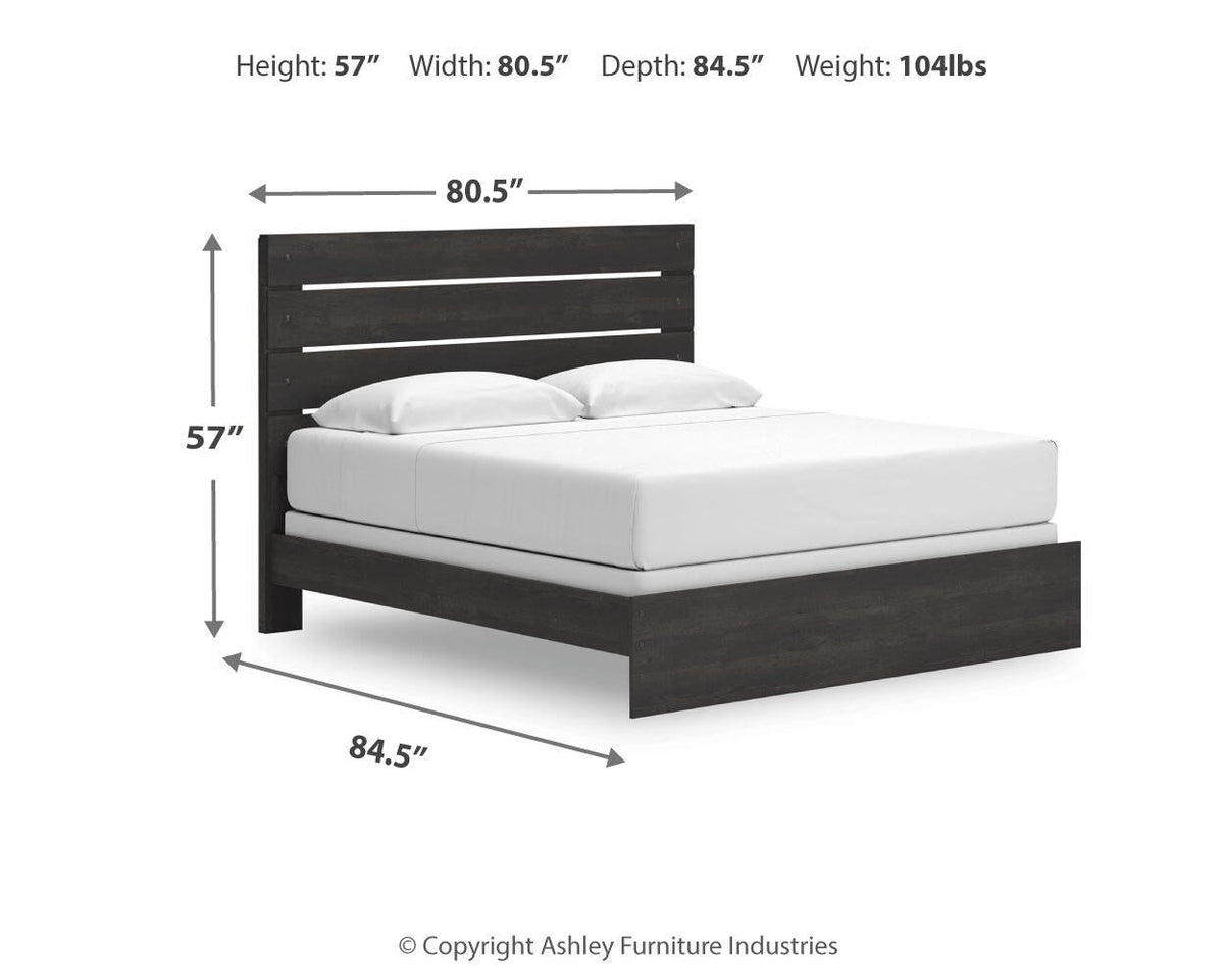 Delmorta King Panel Bed, Dresser and Mirror