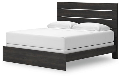 Delmorta King Panel Bed, Dresser, Mirror and Nightstand