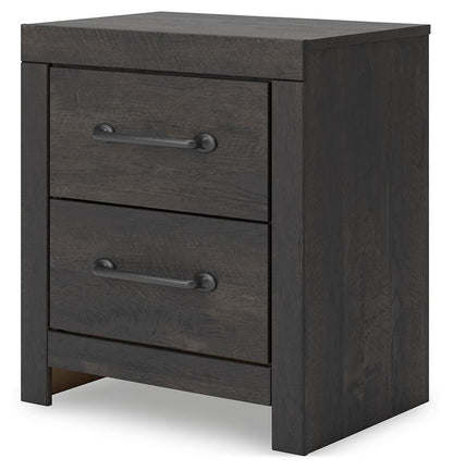 Delmorta Twin Panel Bed with Storage, Dresser, Mirror and Nightstand
