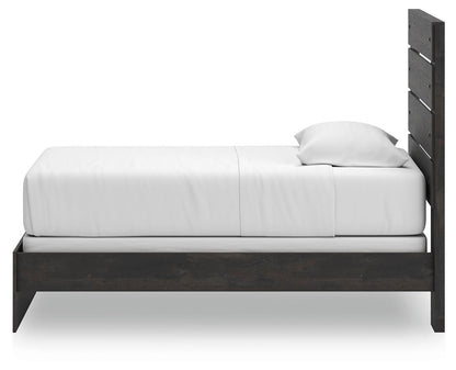 Delmorta Twin Panel Bed, Dresser and Mirror