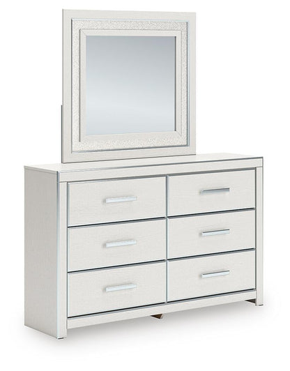 Birmonton Queen Upholstered Panel Bed, Dresser and Mirror