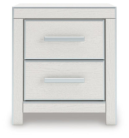 Birmonton Queen Upholstered Panel Platform Storage Bed, Dresser, Mirror and Nightstand