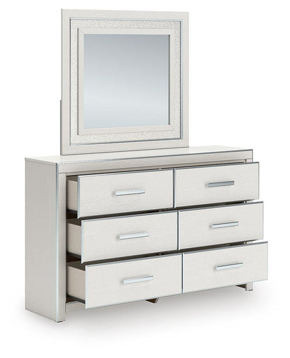 Birmonton Queen Upholstered Bed, Dresser, Mirror and Nightstand