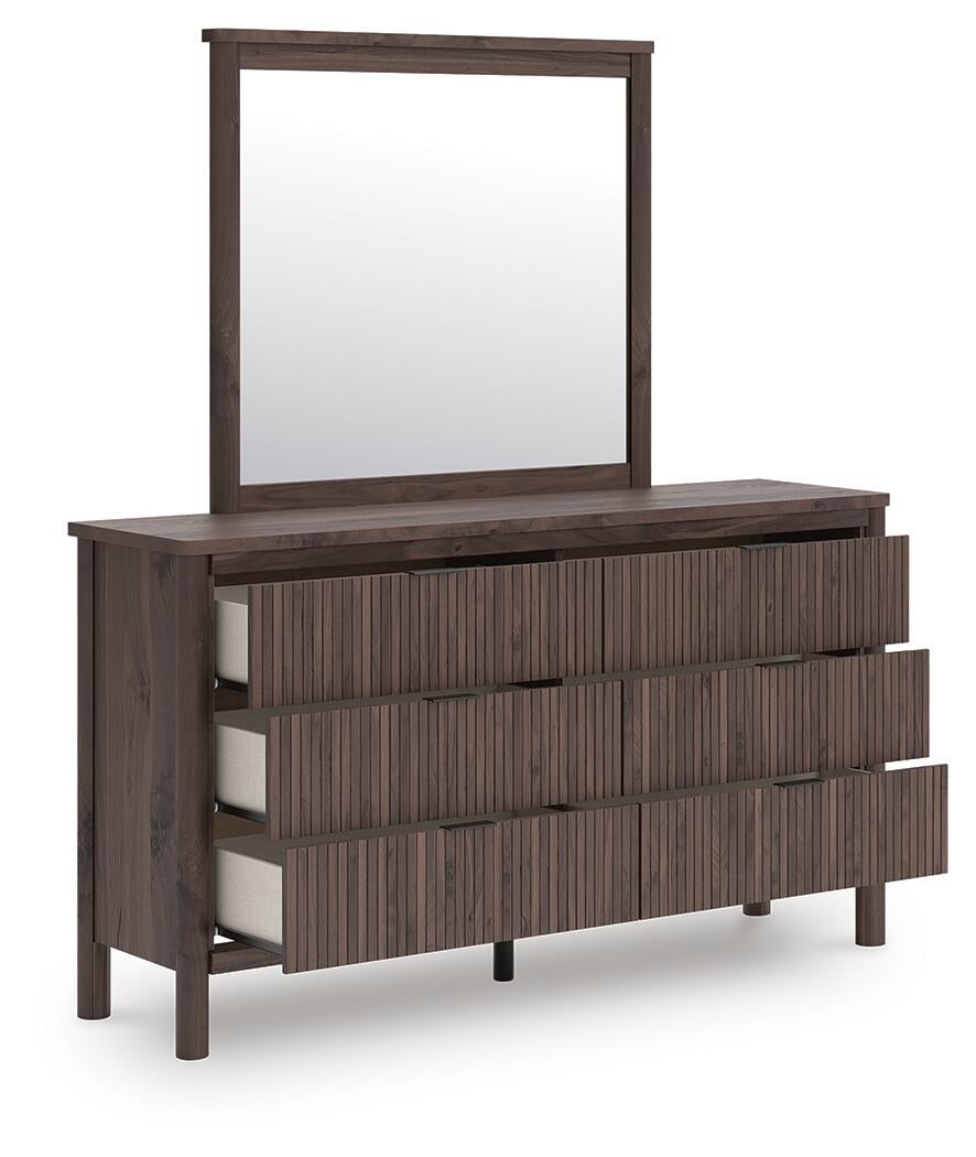 Cadmori Full Panel Platform Bed, Dresser, Mirror and Nightstand