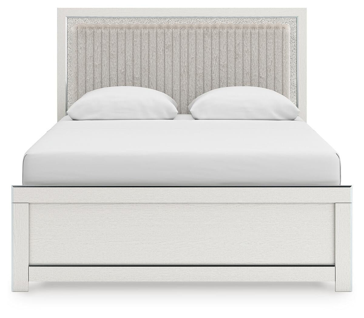 Birmonton Queen Upholstered Panel Bed, Dresser, Mirror and Nightstand