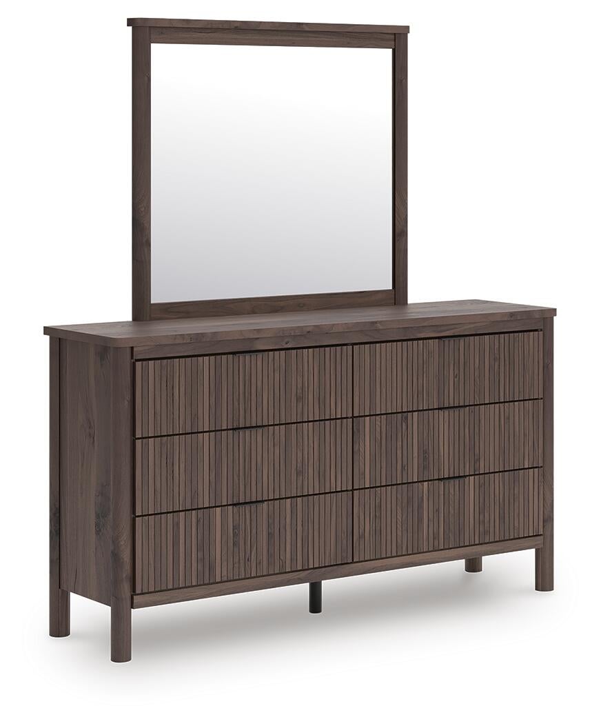 Cadmori King Panel Platform Bed, Dresser and Mirror