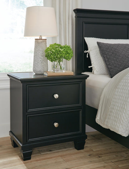 Lanolee Queen Panel Storage Bed, Dresser, Mirror and Nightstand