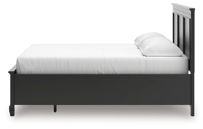 Lanolee California King Panel Storage Bed, Dresser and Mirror