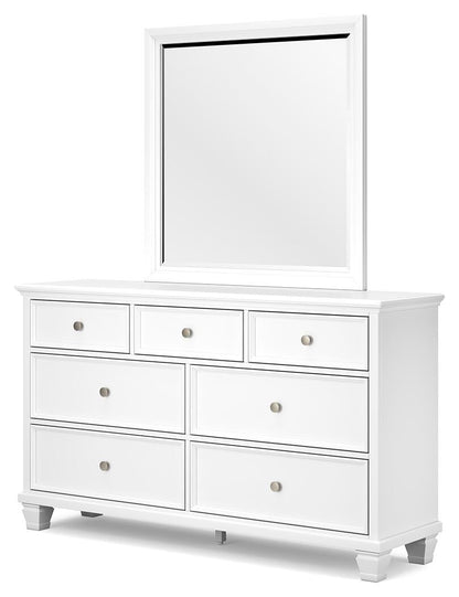 Fortman California King Panel Storage Bed, Dresser, Mirror and Nightstand