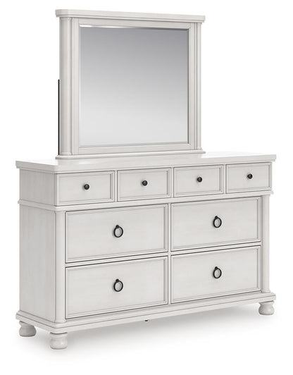 Chadworth King Poster Bed, Dresser and Mirror