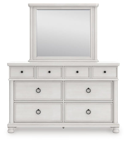 Chadworth King Poster Bed, Dresser, Mirror and Nightstand