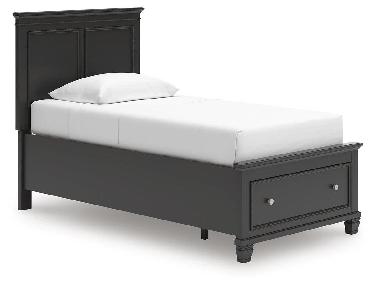 Lanolee Twin Panel Storage Bed, Dresser and Mirror