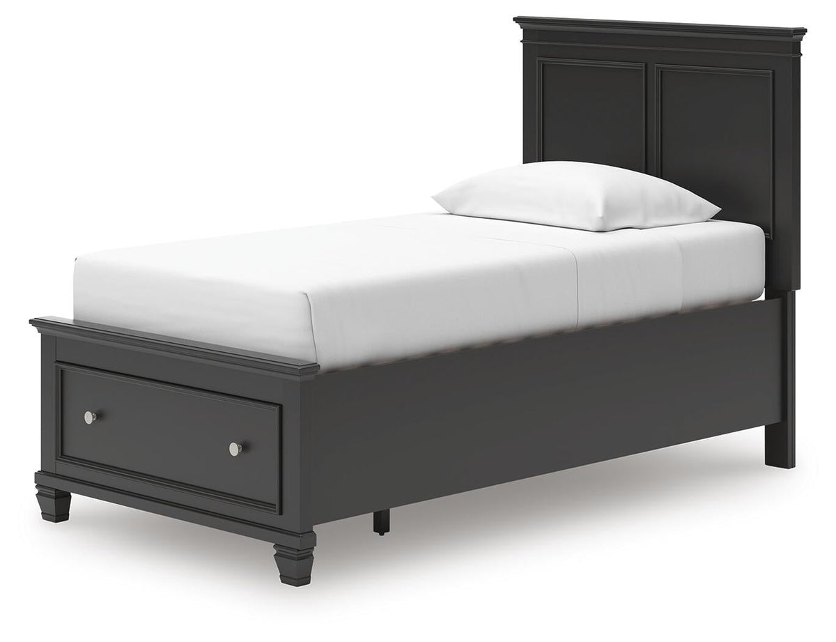 Lanolee Twin Panel Storage Bed, Dresser and Mirror