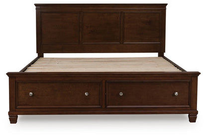 Danabrin King Panel Storage Bed, Dresser, Mirror and Nightstand