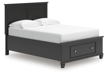 Lanolee Full Panel Storage Bed, Dresser, Mirror and Nightstand