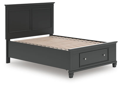 Lanolee Full Panel Storage Bed, Dresser, Mirror and Nightstand