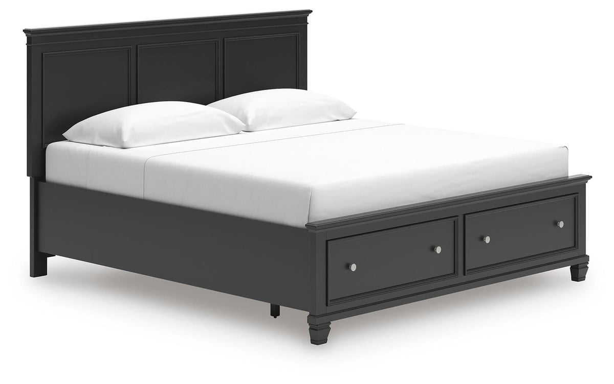 Lanolee King Panel Storage Bed, Dresser and Mirror