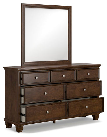 Danabrin California King Panel Storage Bed, Dresser, Mirror and Nightstand