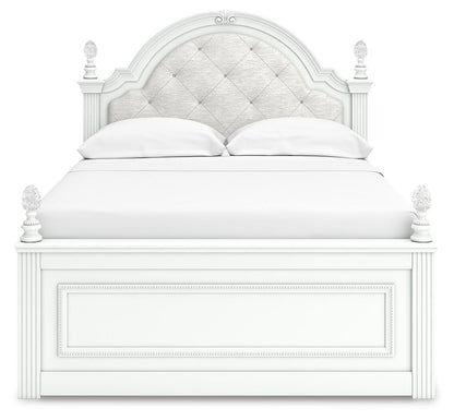 Maylilly Full Upholstered Panel Storage Bed, Dresser and Mirror