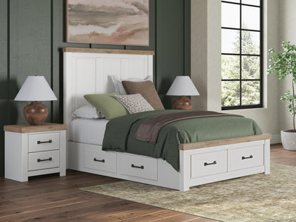 Savonport Queen Panel Storage Bed, Dresser and Mirror