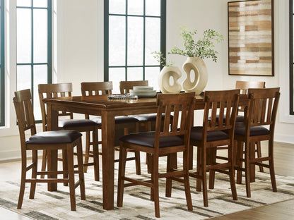 Ralene Counter Height Dining Table and 8 Barstools