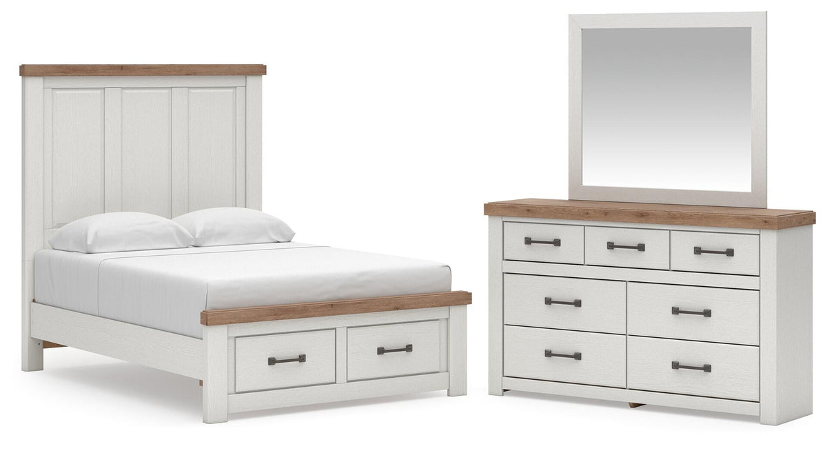 Savonport Full Panel Storage Bed, Dresser and Mirror