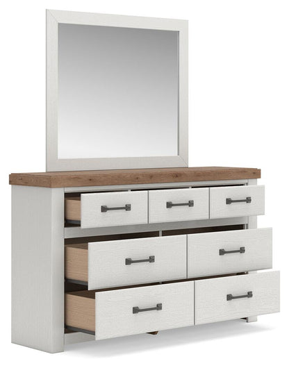 Savonport Full Panel Storage Bed, Dresser and Mirror