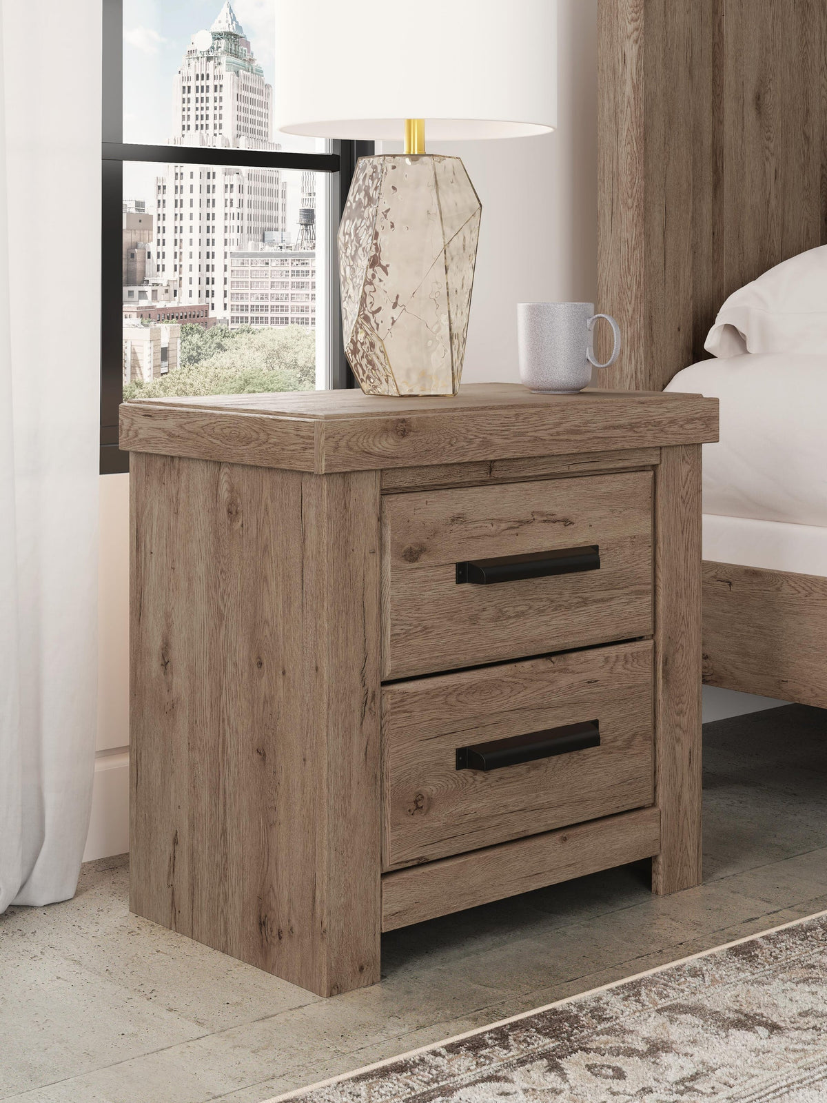Garistyn Queen Panel Bed. Dresser, Mirror and Nightstand