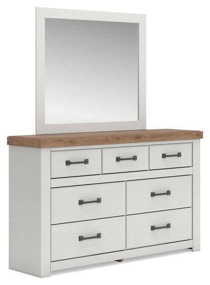 Savonport Queen Panel Storage Bed. Dresser, Mirror and Nightstand
