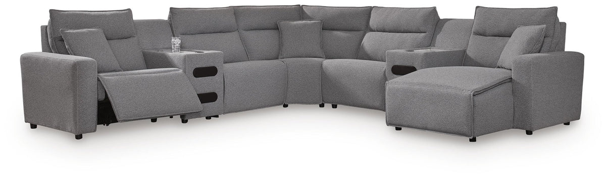 Modmax II 7-Piece Power Reclining Sectional with Chaise and Audio Consoles