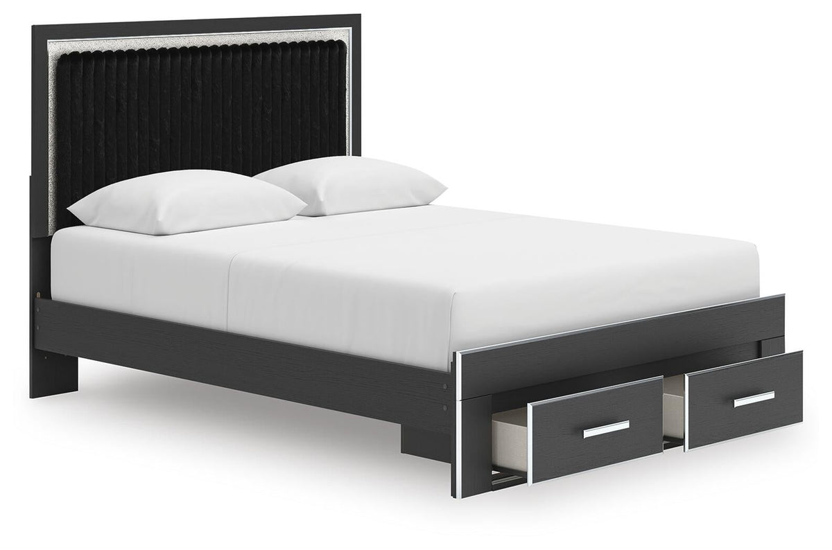 Zuraleus Queen Upholstered Panel Storage Bed