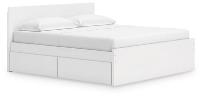 Onita King Panel Platform Bed with 2 Side Storage