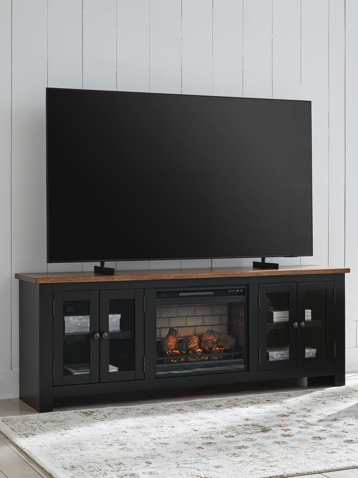 Wildenauer 76" TV Stand with Electric Fireplace