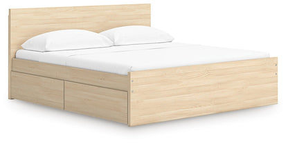 Onita King Panel Platform Bed with 2 Side Storage