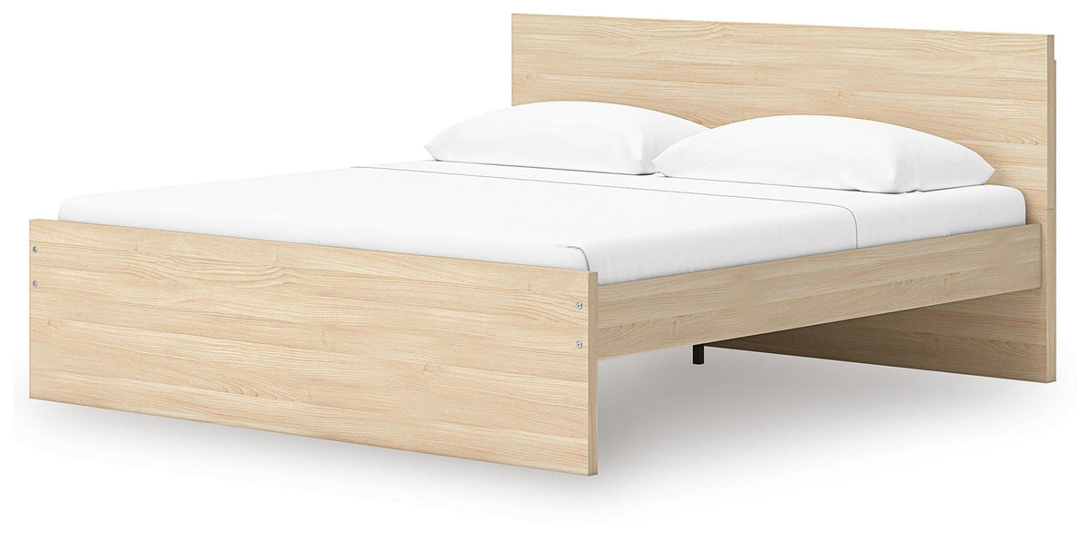 Onita King Panel Platform Bed with 1 Side Storage