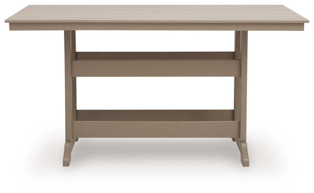 Seacliff Beach RECT COUNTER TABLE W/UMB OPT
