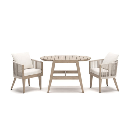 Ivory Vine Chairs w/CUSH/Table Set (3/CN)